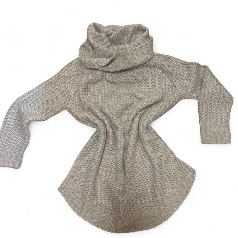 Chunky Cowl Neck Sweater Cozy Oversized Knit Neutral Minimalist